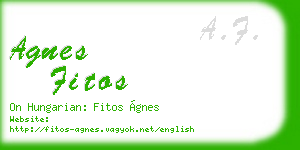 agnes fitos business card